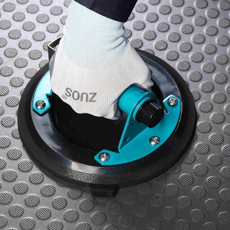 ZUOS 8" NEW Glass Suction Cup for Granite & Glass Lifting, (Suitable for flat and rough surfaces) Vacuum Suction Cup with Metal Handle and ABS Pump,350lbs Load Capacity (suction cup-B) - Image 3